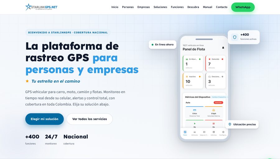 Página de inicio de StarlinkGPS